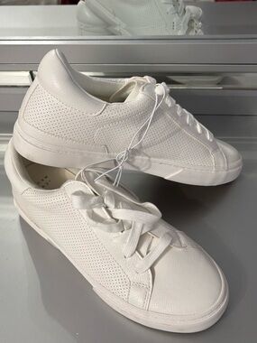 a new day White Perforated Low-Top Sneakers